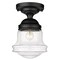 Z-Lite Vaughn 1 Light Flush Mount, Matte Black And Clear Seedy 736F10-MB - alternate 1